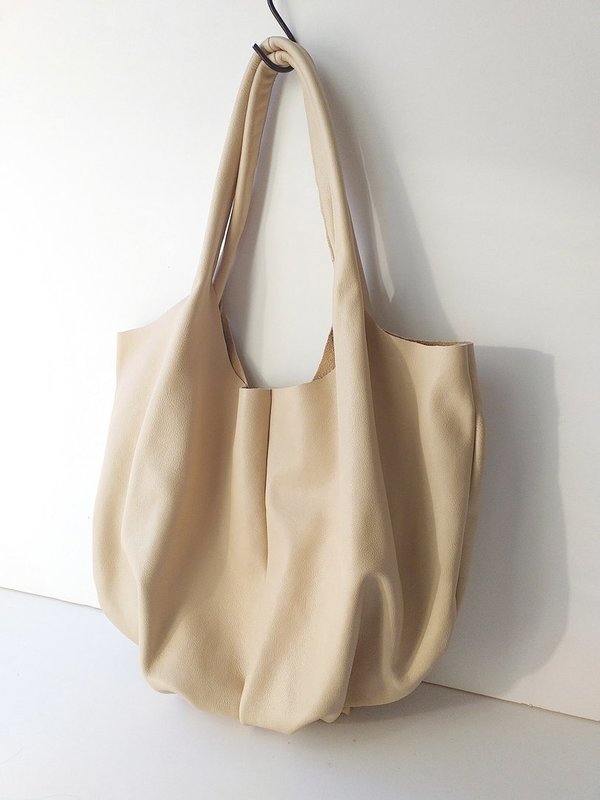 RUNJA shoulder bag beige, vegetable tanned and dyed
