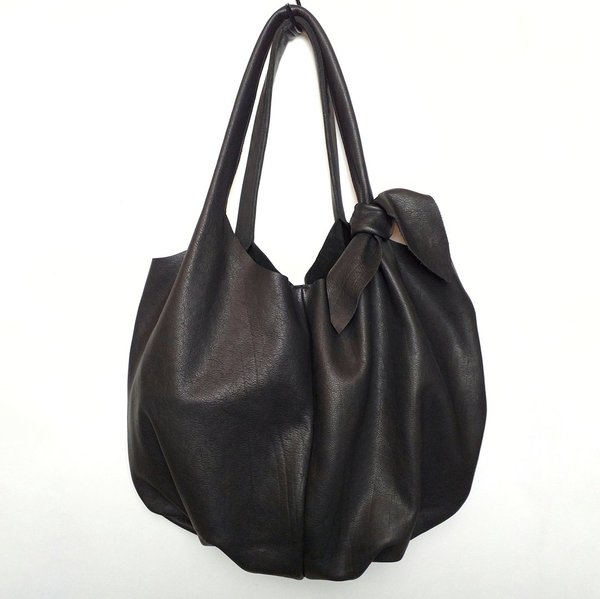 RUNJA shoulder bag black, vegetable tanned